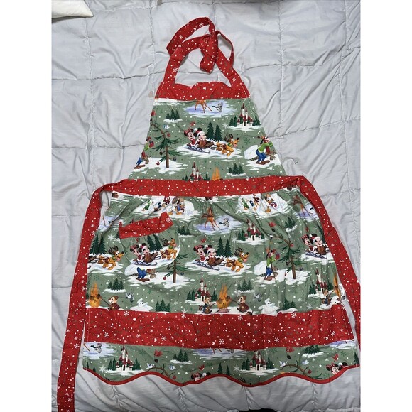 Disney‎ Parks Mickey Mouse and Pals Holiday Adult Christmas Apron - Picture 1 of 3